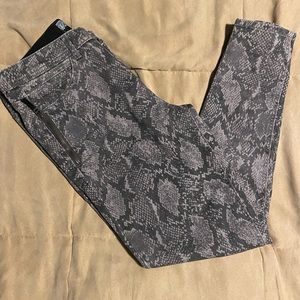 *****SOLD*****WIT&WISDOM, grey snakeskin print denim jeans, size 10